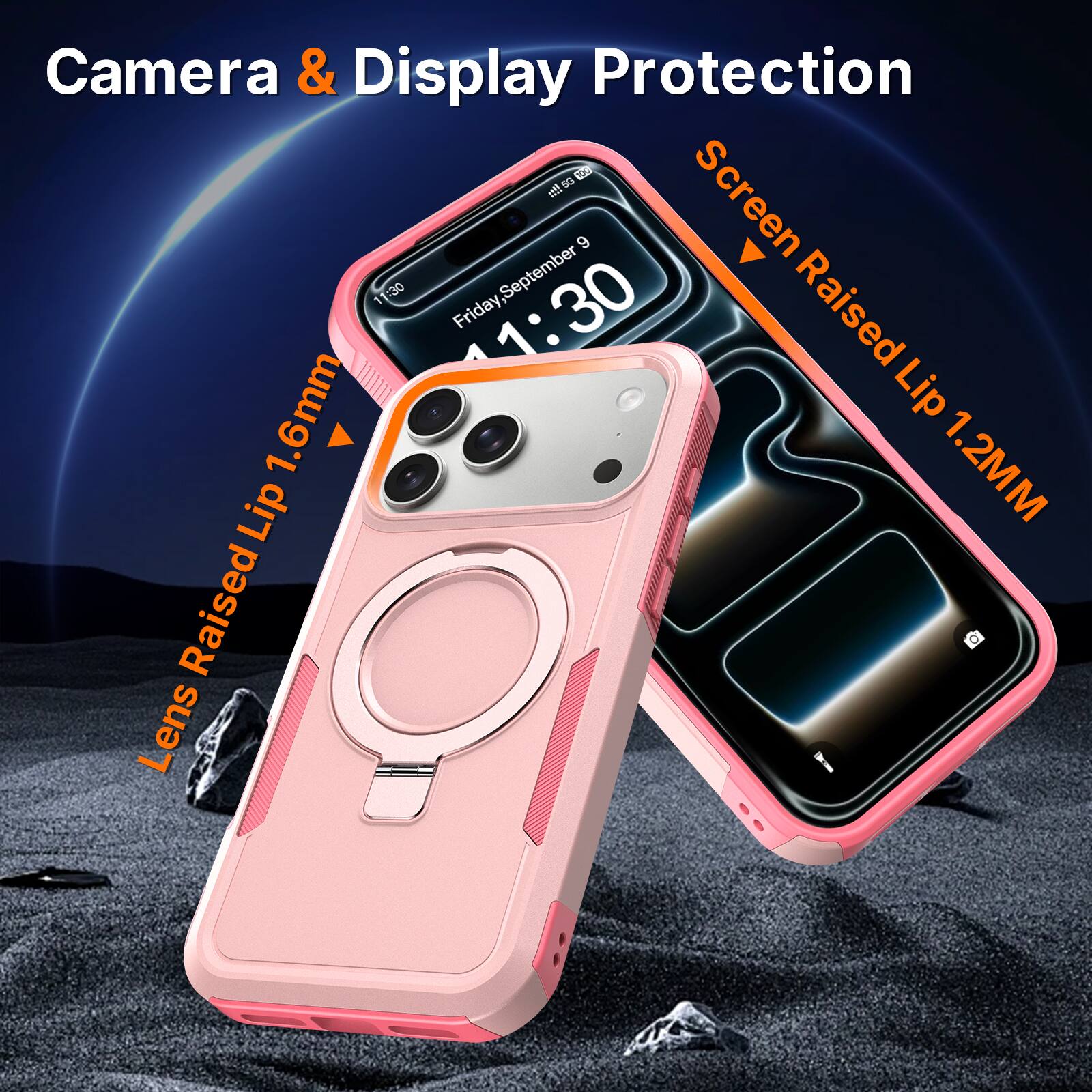 Camera & Display Protection

Screen Raised Lip 1.2MM

Lens Raised Lip 1.6mm