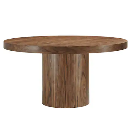 Front. Modway - Gratify 60" Round Dining Table by Modway - Walnut.