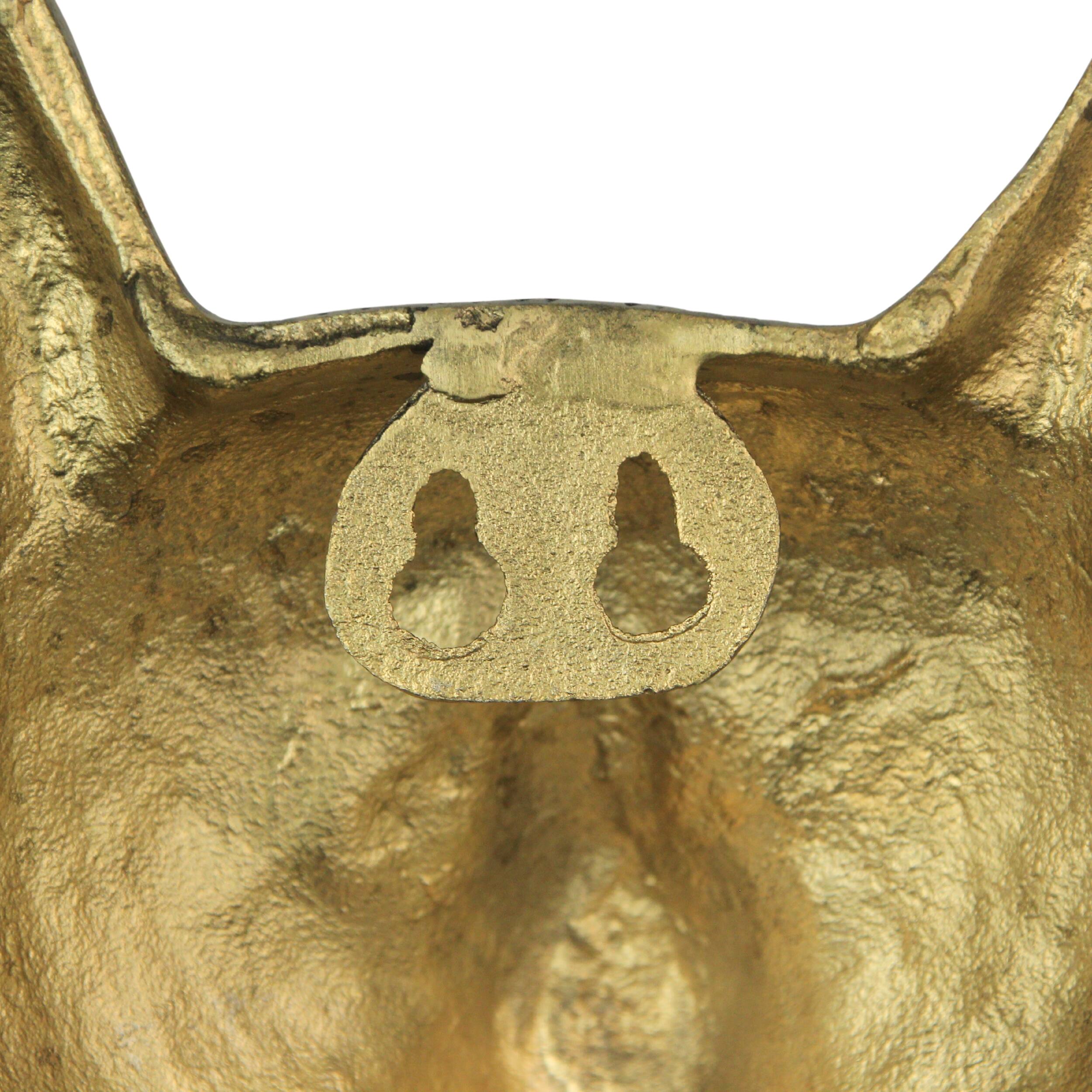 Alt View 6. Things2Die4 - Gold Mouse Head Wall Hanging with Spectacles – Quirky Cast Aluminum Wall Decor - Gold.