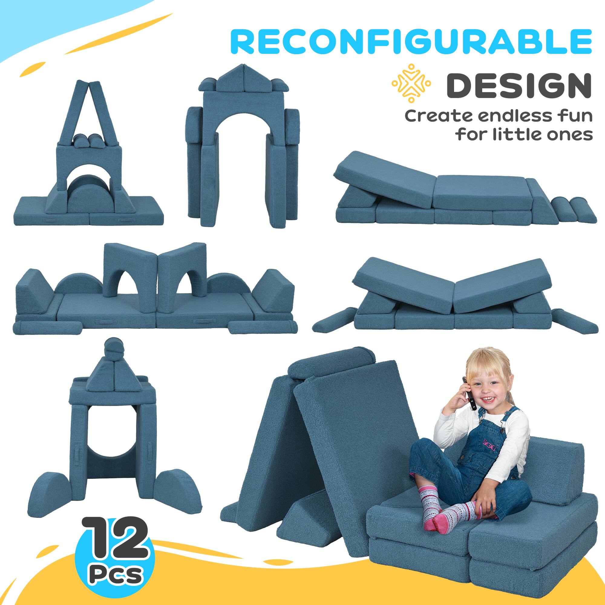 RECONFIGURABLE DESIGN  
Create endless fun for little ones  
12 Pcs