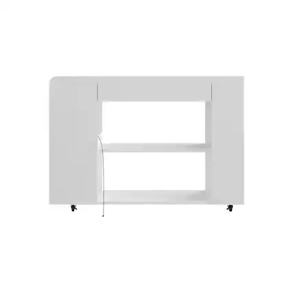 Front. Famapy - Famapy Mobile Kitchen Island Cart: Flexible Storage for Modern Spaces - White.