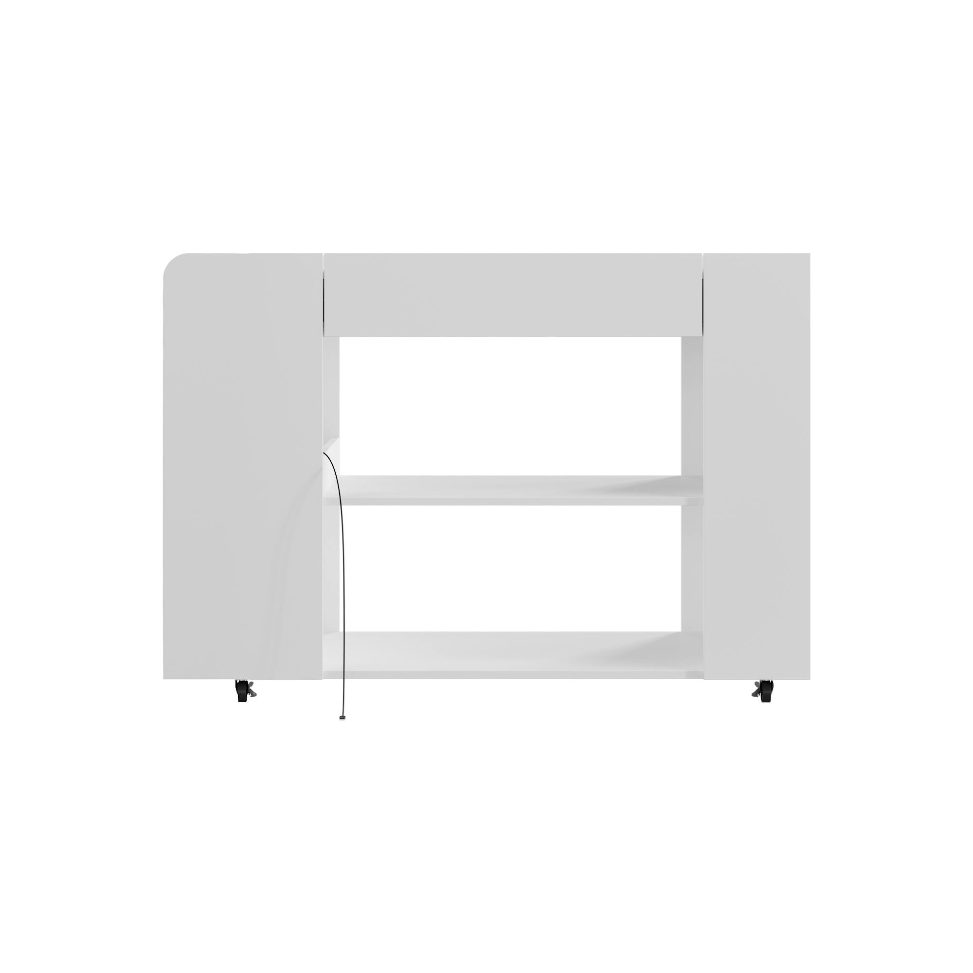 Front. Famapy - Famapy Mobile Kitchen Island Cart: Flexible Storage for Modern Spaces - White.