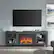 Alt View 35. Camden&Wells - Quincy Log Fireplace TV Stand for TVs up to 75" - Charcoal Gray.