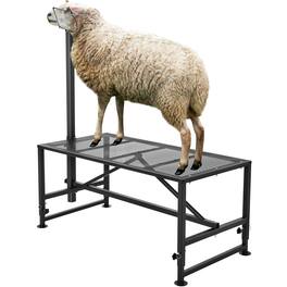 VEVOR - Goat & Sheep Stand, 51x23 inch Livestock Stand, Metal Livestock Milking and Shearing Stand 21" to 33" Adjustable Height - Black