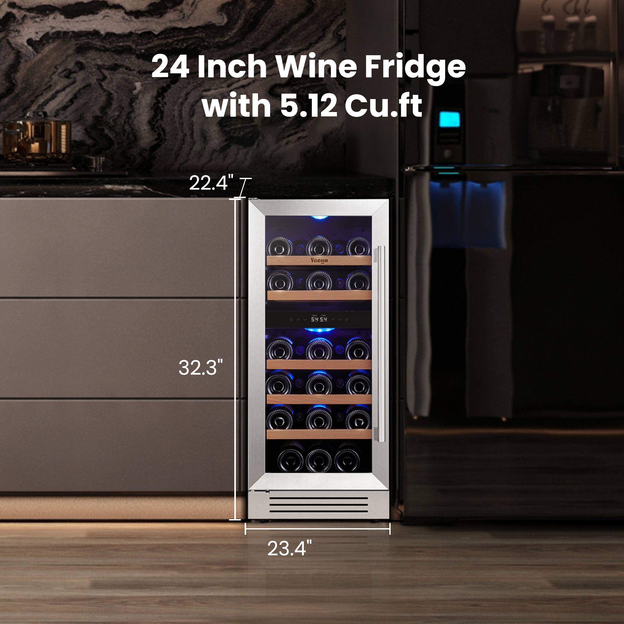 24 Inch Wine Fridge with 5.12 Cu.ft

22.4" H
32.3" W
23.4" D