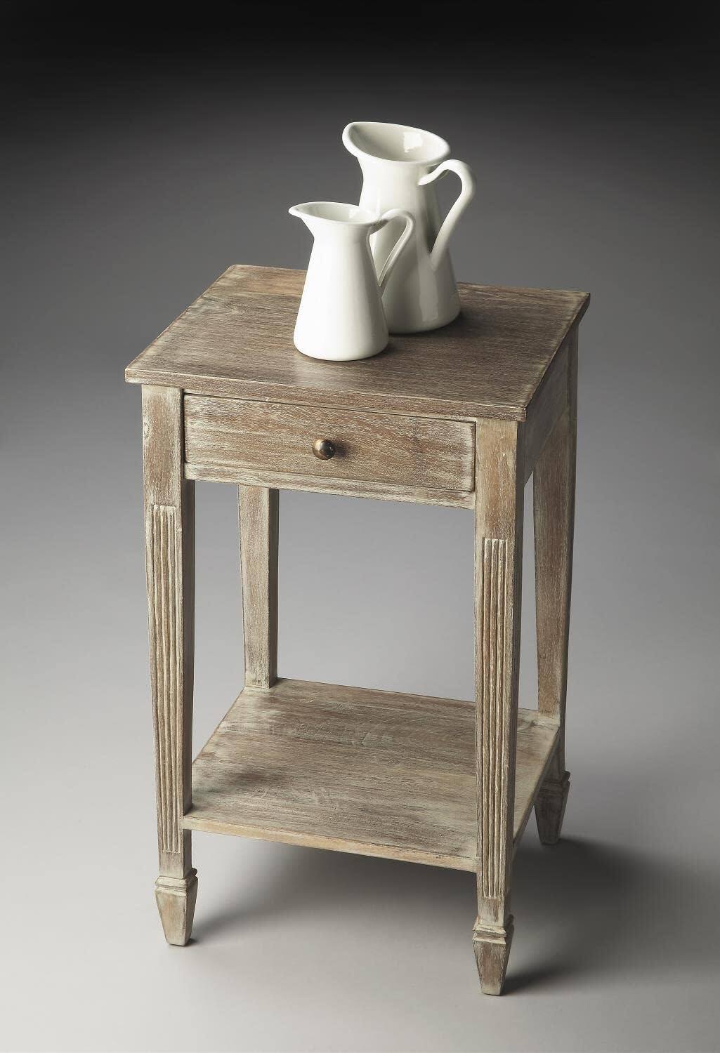 Angle. Butler Specialty - Bixby Rectangular Side Table - Gray.