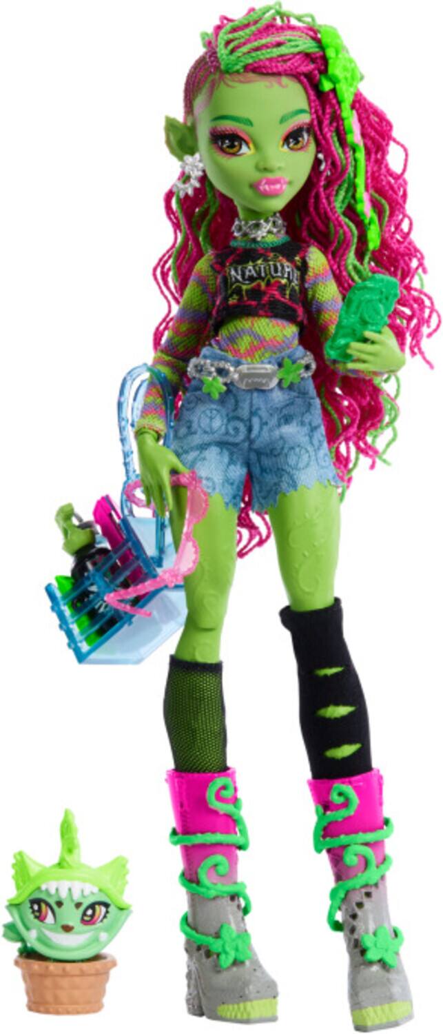 Alt View 1. Mattel - Mattel - Monster High Venus McFlytrap Fashion Doll with Pet   - COLLECTIBLES - Multicolor.
