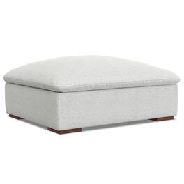 Simpli Home - Jasmine Ottoman in Performance Fabric - Cloud Grey
