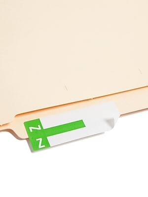 Alt View 3. Smead - Smead AlphaZ NCC Hand Written Identification & Color Coding Label, 3 5/8" x 1 5/32", Light Green/White, 100/Pack (67164) - Multicolor.