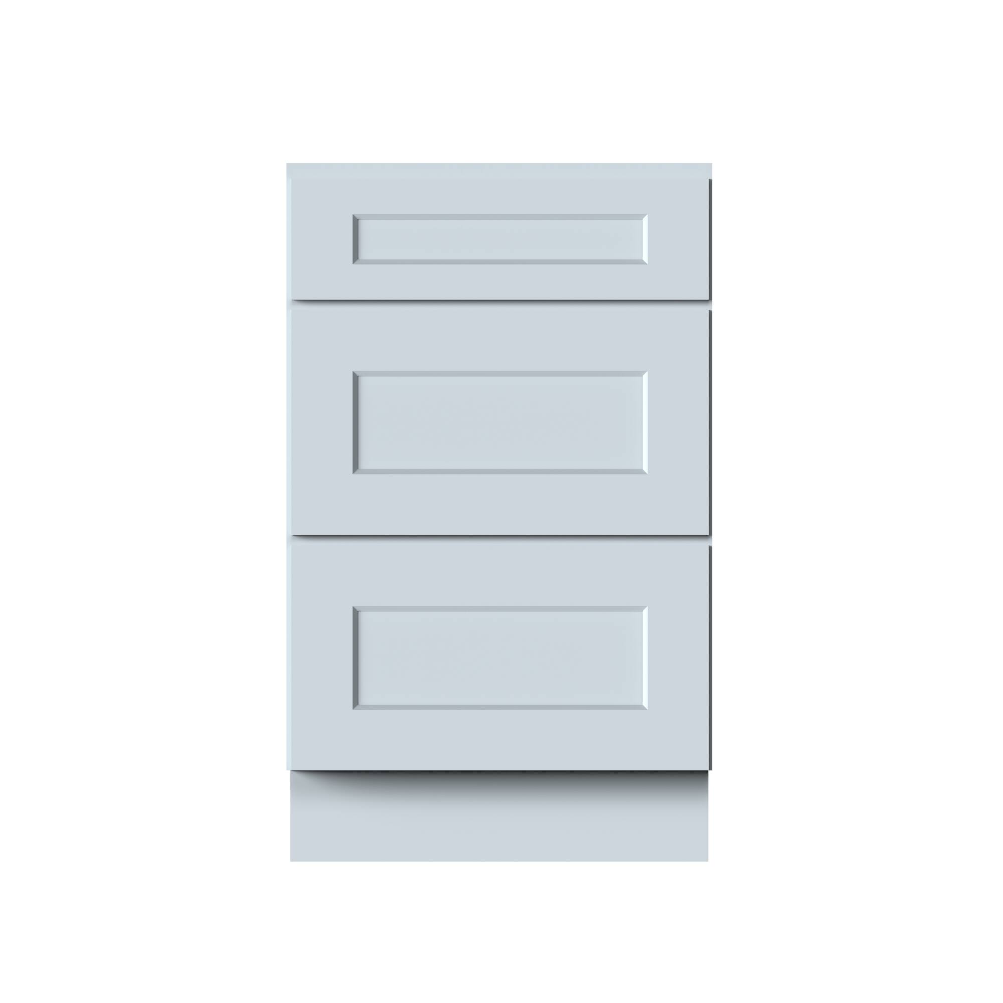 Boyel Living - Drawer Base Cabinets 34.5.Wx24in.H Ready to Assemble Kitchen Cabinets 3Drawers - DOVE GRAY