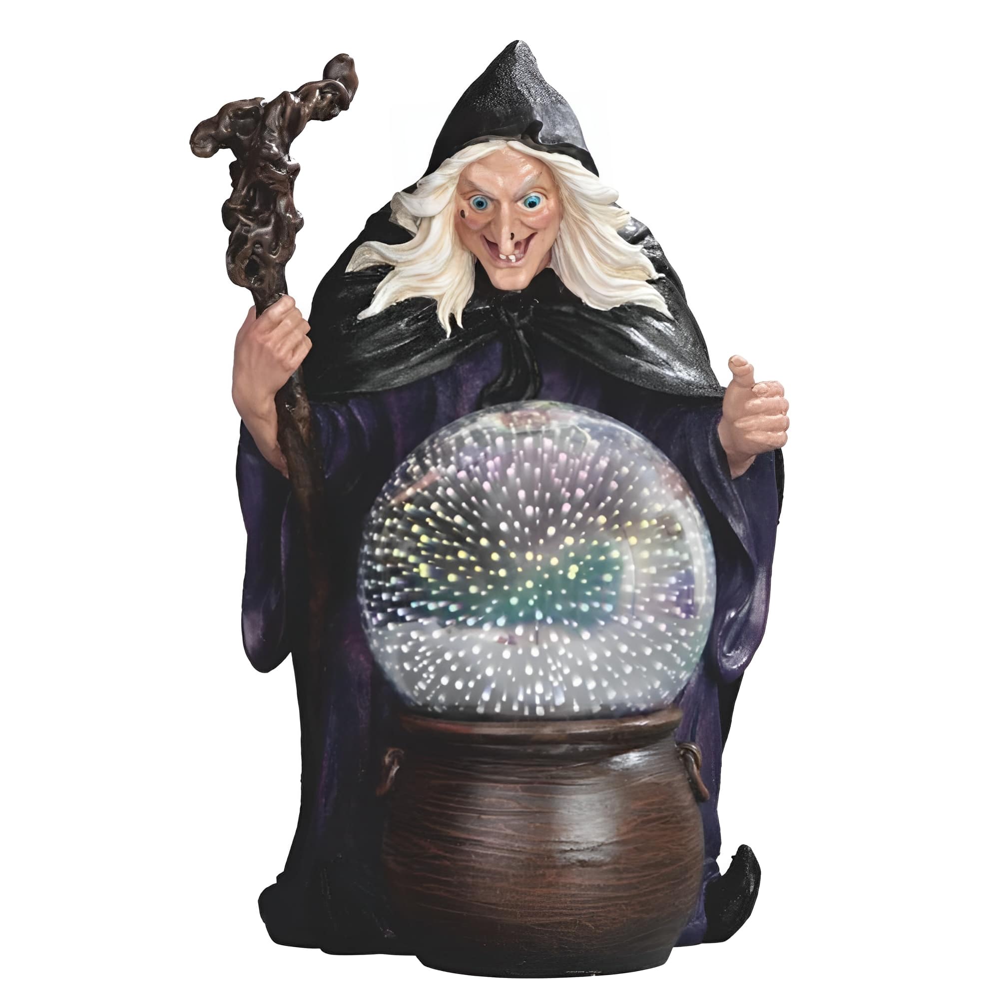 FC Design - 9"H Witch with LED Faux Crystal Figurine Statue Desk Tabletop Home Decor Gift - Multi-Color