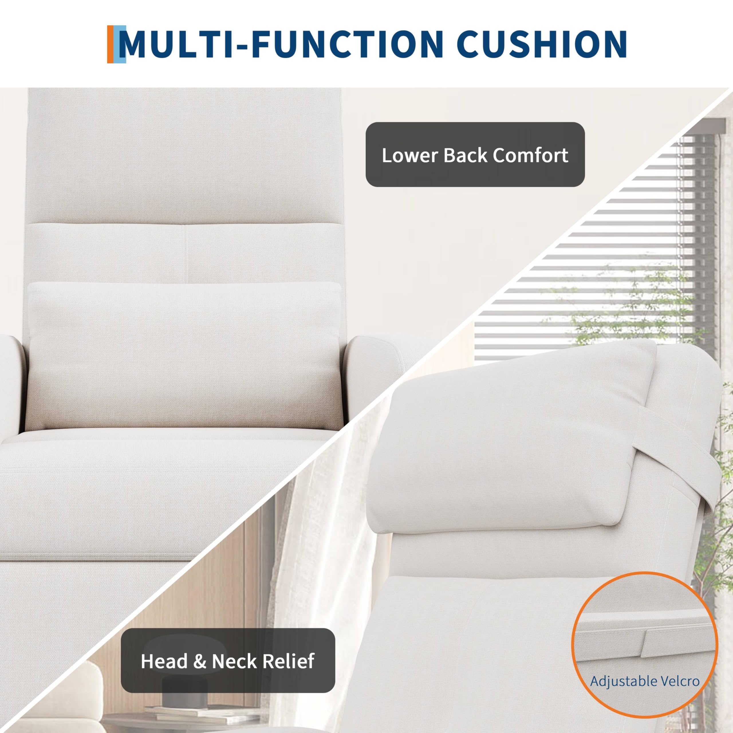 MULTI-FUNCTION CUSHION

- Lower Back Comfort
- Head & Neck Relief
- Adjustable Velcro