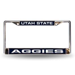 Rico Industries - Utah State Aggies Chrome Metal Laser Cut License Plate Frame - Multi