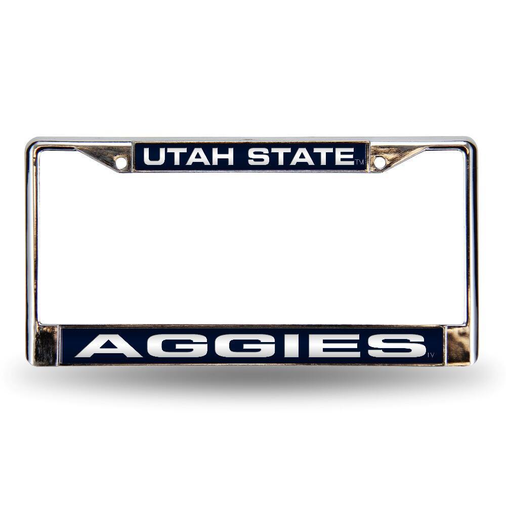 Utah State Aggies Chrome Metal Laser Cut License Plate Frame