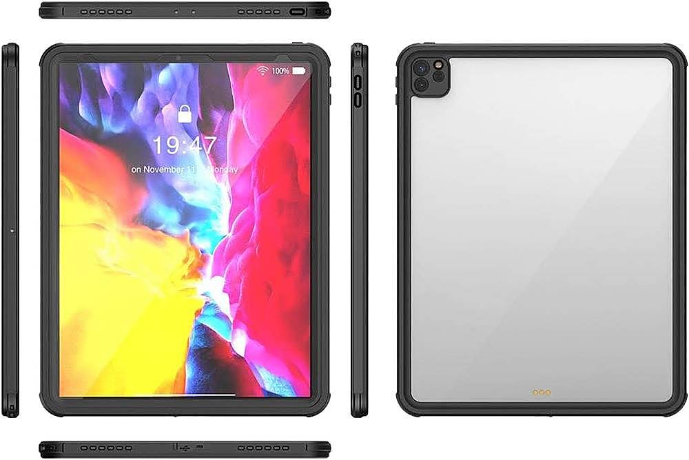 Alt View 13. SaharaCase - Water-Resistant Case for Apple iPad Pro 12.9 (4th, 5th, and 6th Gen 2020-2022) - Black.