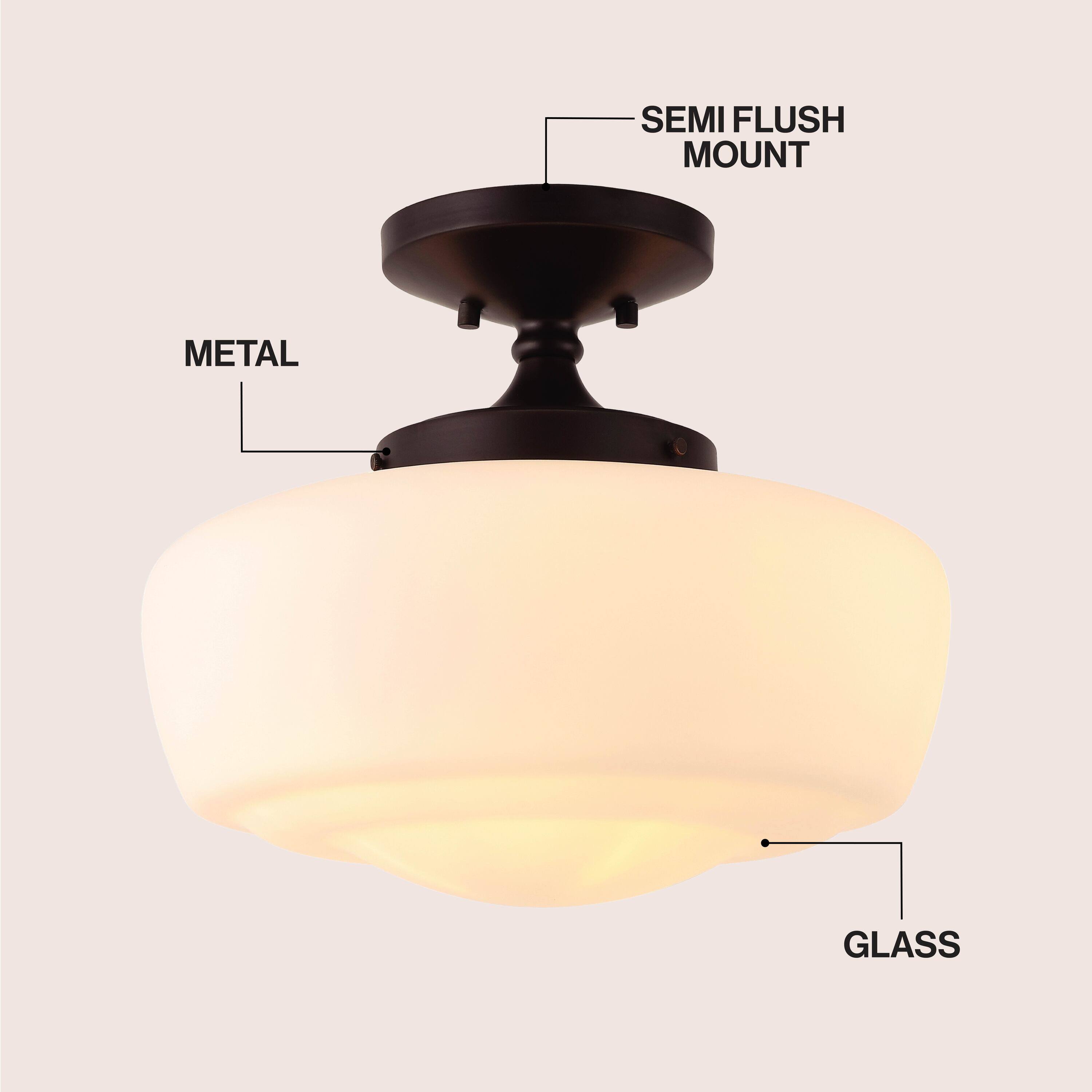 SEMI FLUSH MOUNT  
METAL  
GLASS