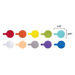 Grizzly Supply - Circle Cable Label 10/pk - Assorted Colors
