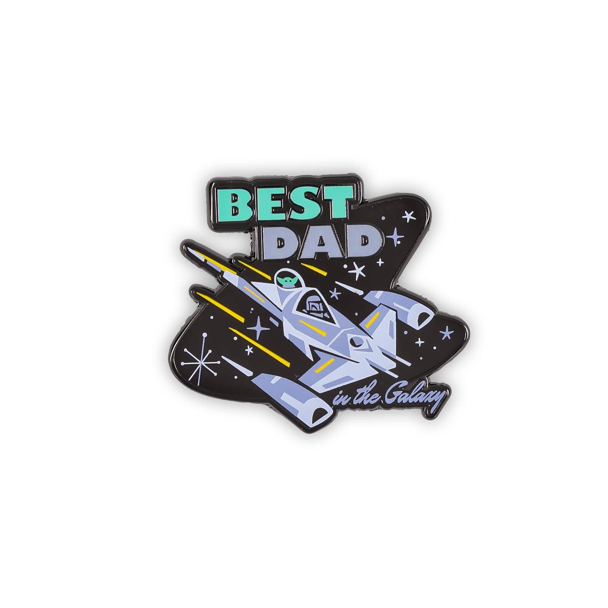 Star Wars - Star Wars: The Mandalorian "Best Dad In The Galaxy" Father's Day Enamel Pin - Blue