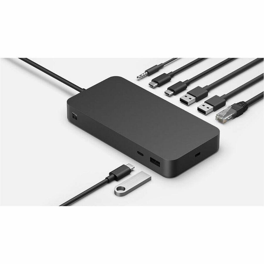 Alt View 2. Microsoft - Microsoft Docking Station - for Notebook, Monitor - 165 W - Thunderbolt 4 - 2 Displays Supported - 4K - 3840 x 2160 - 6.