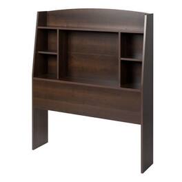 Hivvago - Twin size Bookcase Storage Headboard Wood Finish - Espresso
