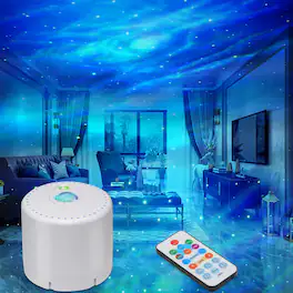 Dazzed Corner - Galaxy Star Projector with Remote & Timer, LED Nebula Night Light - White