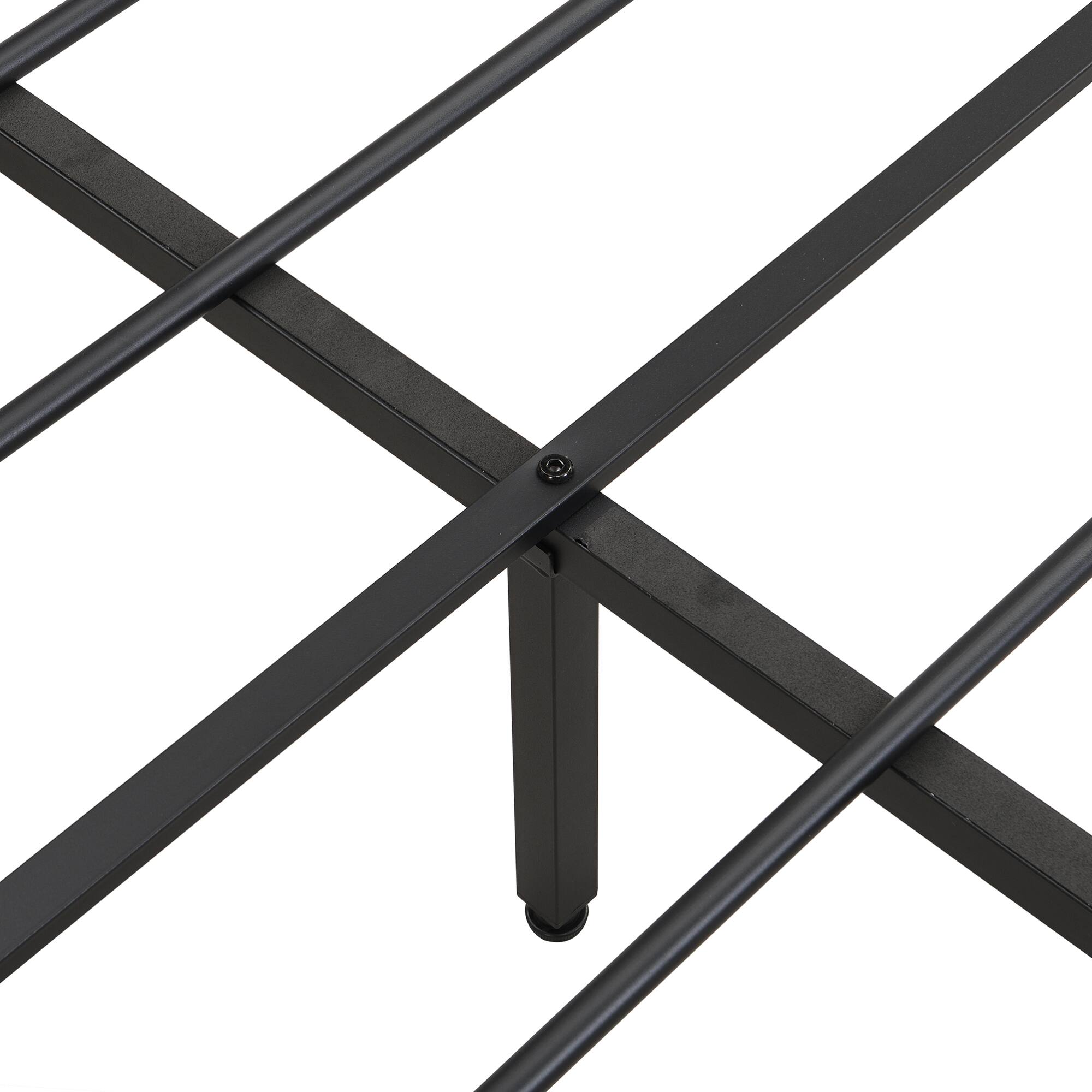 Alt View 5. GOODSILO - Queen Size Metal Platform Bed Frame with Storage Headboard and Footboard, Includes USB Ports, No Box Spring Required - Beige+Black+Grey.