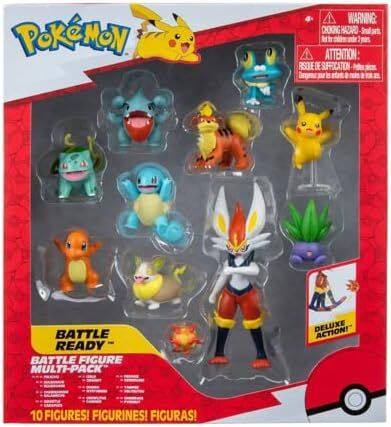 Pokémon Warning: Danger of Choking. Attention: Risk of Suffocation. Battle Ready Battle Figure Multi-Pack Action! 10 Figures! Figurines! Figuras!