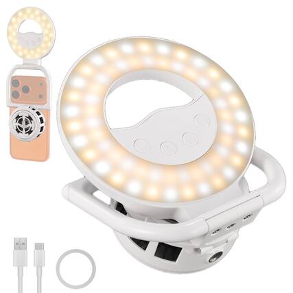 Front. Neewer - Entry Level Magnetic Selfie Light & Cooler for MagSafe iPhone, 4W.