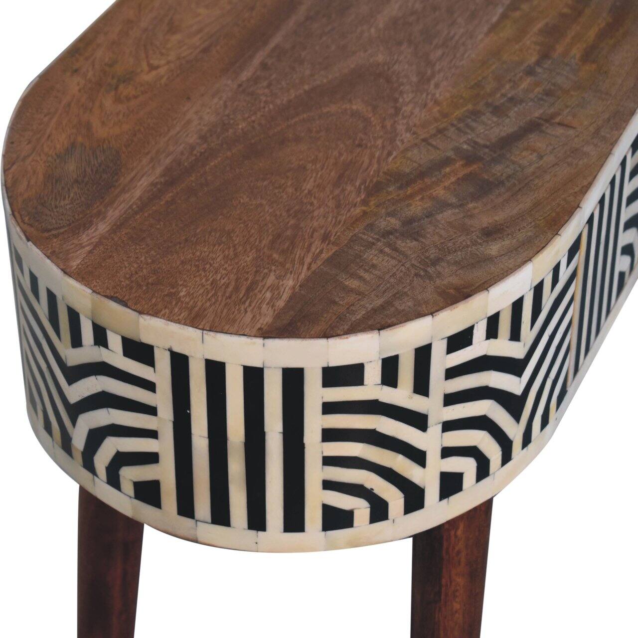 Alt View 2. Artisan Furniture - Honey Caramel Edessa Bone Inlay Console Table - Honey Caramel.