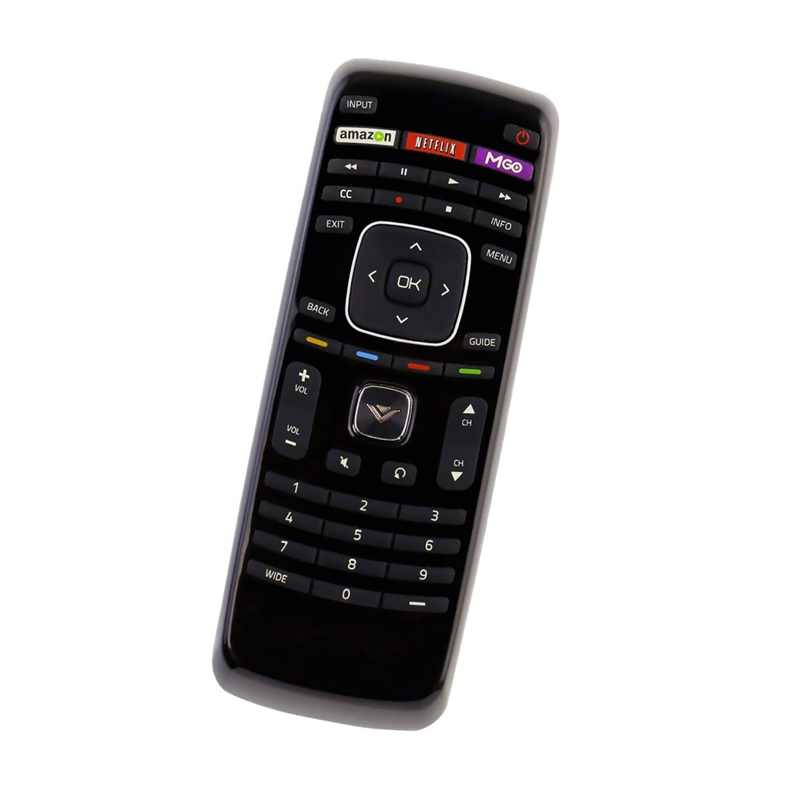 INPUT  
amazon  
NETFLIX  
MGO  

CC  
EXIT  
INFO  
MENU  
OK  
GUIDE  

BACK  

VOL +  
VOL -  

CH +  
CH -  

1  
2  
3  
4  
5  
6  
7  
8  
9  
0  

WIDE