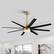 Front. Breezary - 65-Inch Ceiling Fan with 8 ABS Blades, 6-Speed DC Motor, Remote Control with Timer, 2 Downrods, Light/No-Light Options - Gold and Black (With Light).