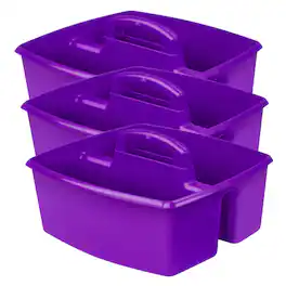 Storex - Large Caddy, Purple, Pack of 3