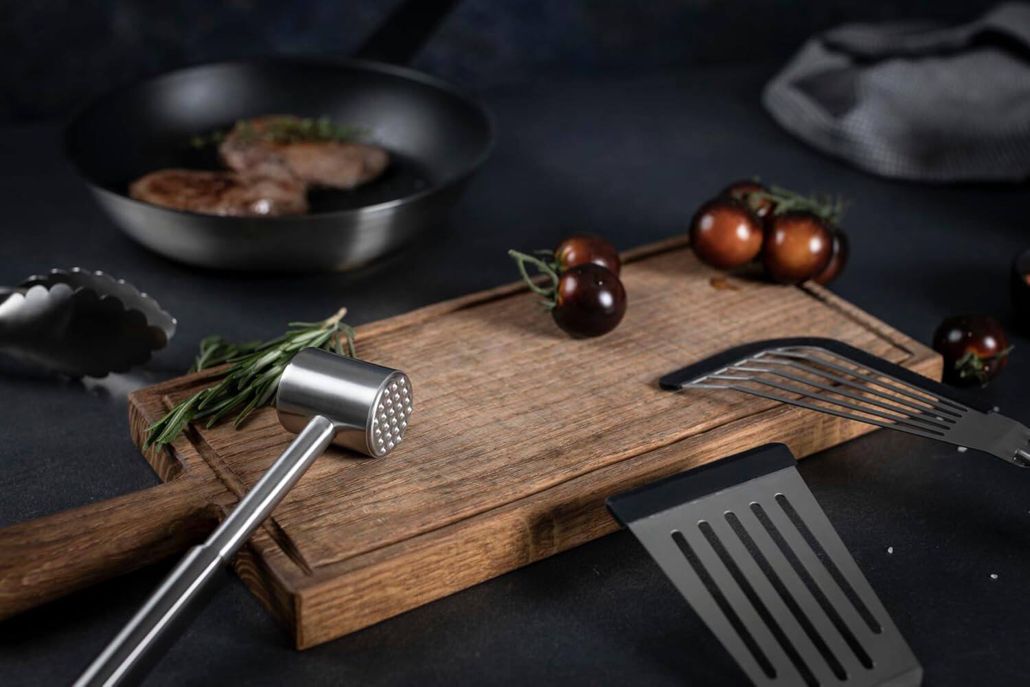 Alt View 2. Kuhn Rikon - Essential Meat Tenderizer, Dual-Sided Stainless Steel Head - Silver.