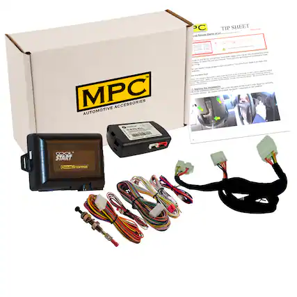 Sure, here is the corrected and grouped text from the image:
---
**MPC Automotive Accessories**
**TIP SHEET**
**Cool Start Crime Stopper**
**1. Starting the Installation**
- The installation takes about 1 hour to break the panel - depending on the vehicle.
- Remove the column cover, and take care not to break the panel - depending on the vehicle.
**2. Connecting the Module**
- Connect the module to the vehicle's wiring harness.
- Ensure all connections are secure.
**3. Connecting the Remote Starter**
- Connect the remote starter to the module.
- Ensure all connections are secure.
**4. Connecting the Accessories**
- Connect the accessories to the module.
- Ensure all connections are secure.
**5. Testing the System**
- Test the system to ensure all components are functioning properly.
**6. Final Checks**
- Check all connections to ensure they are secure.
- Ensure the system is functioning properly.
**7. Final Installation**
- Reinstall the column cover.
- Ensure the panel is secure.
**8. Final Testing**
- Test the system to ensure all components are functioning properly.
**9. Final Checks**
- Check all connections to ensure they are secure.
- Ensure the system is functioning properly.
**1