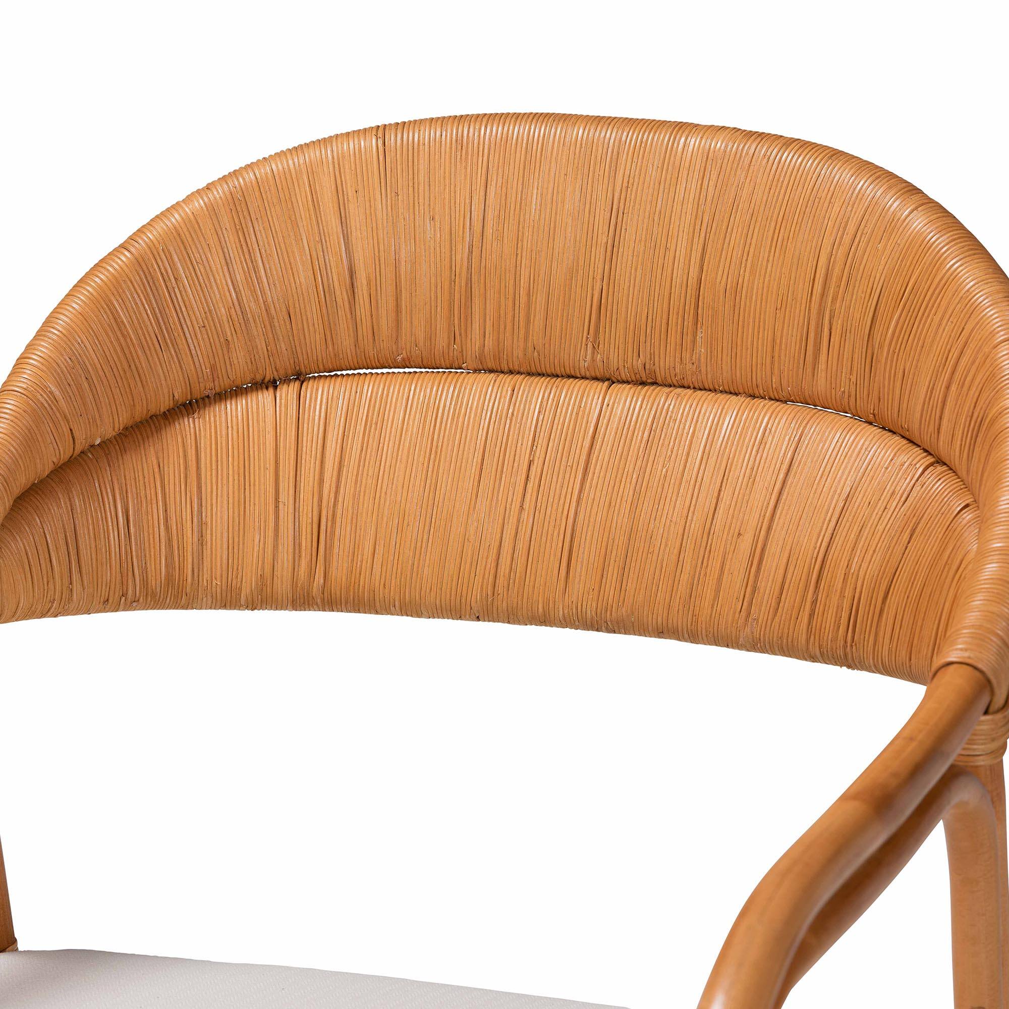 Alt View 1. bali & pari - Marisa Bohemian Rattan Arm Chair - Light Honey.