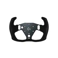Front. Logitech - RS Track Wheel - Universal Sim Racing Steering Wheel Compatible with Logitech G RS Wheel Hub - Black.