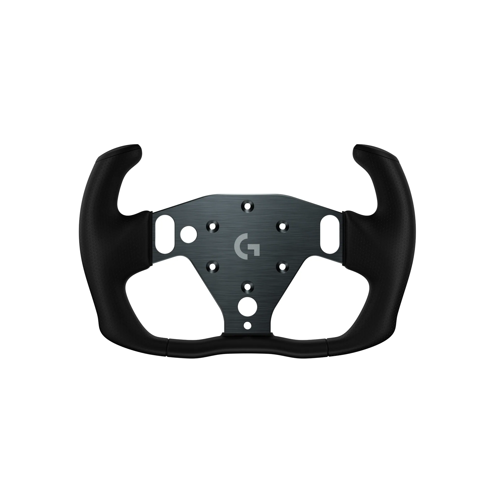 Front. Logitech - RS Track Wheel - Universal Sim Racing Steering Wheel Compatible with Logitech G RS Wheel Hub - Black.