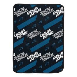 Pegasus - Carolina Panthers 60" x 72" Slanted Half-Stripe Wordmark Ultra Soft Blanket - Multicolor