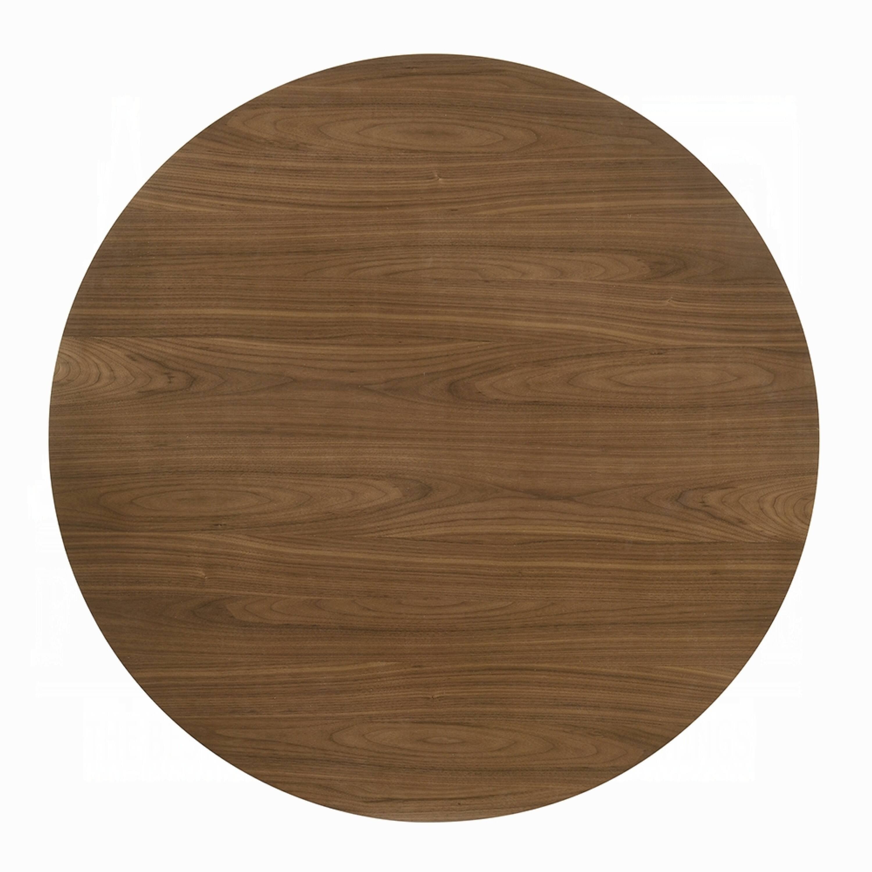 Alt View 4. Manhattan Lane - Dio Dining Table, 47 Inch Top, Cross Pedestal Base - Dark Walnut Brown.