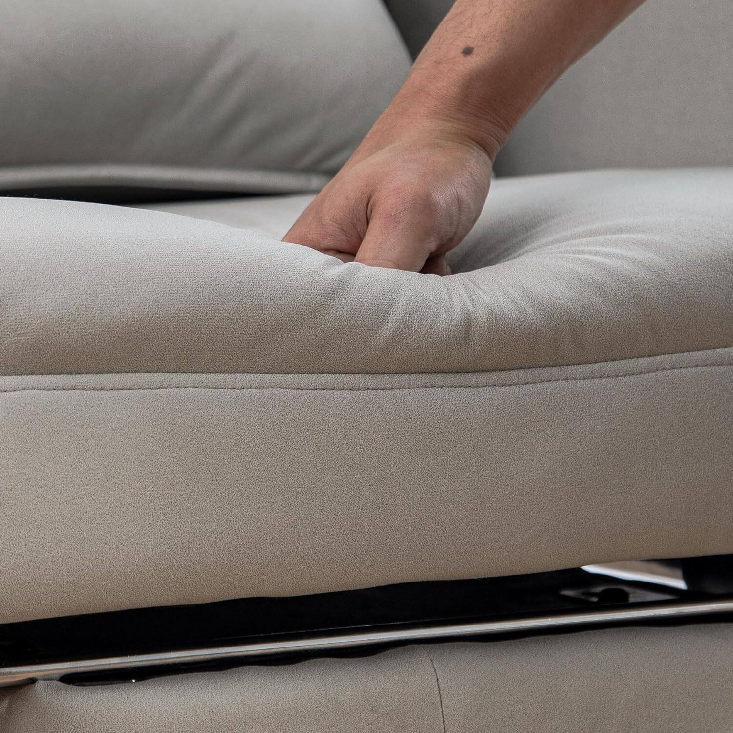 Alt View 3. Trinkets Crazed - Ergonomic Office Chair with Lumbar Support,Technology Leather High Back Home Computer Desk Chair w/Footrest - light gray.