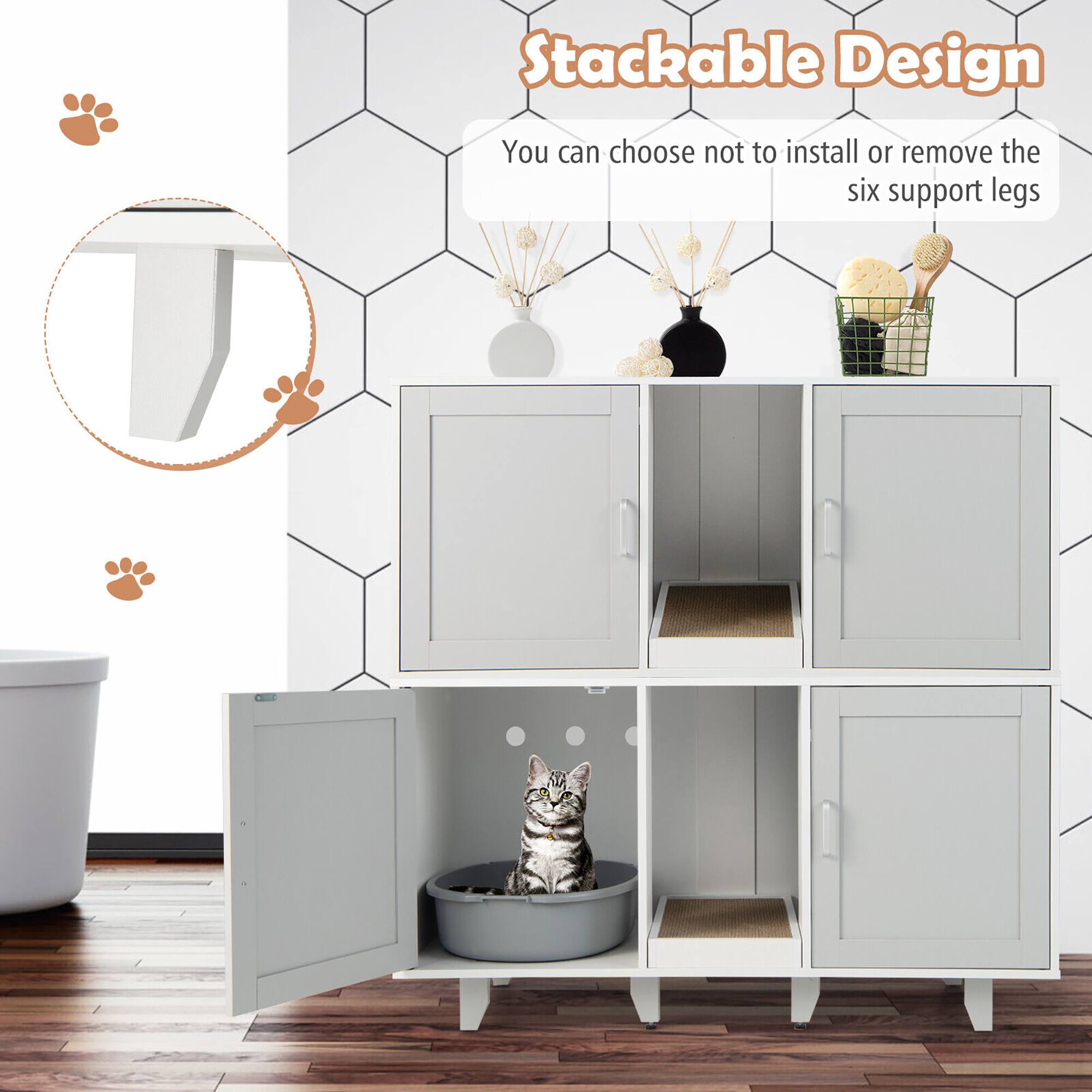Stackable Design  
You can choose not to install or remove the six support legs