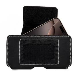 Kitcheniva - PU Belt Holster For 6.1″ Phones - Shining Black