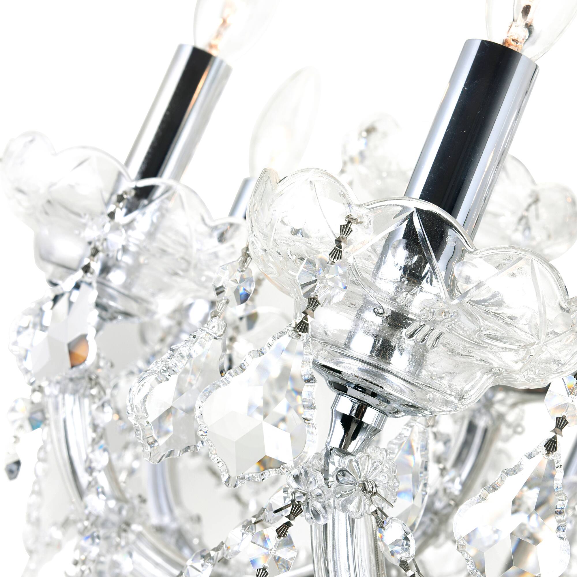 Left. CWI Lighting - Maria Theresa 13 Light Up Chandelier With Chrome Finish - Chrome.