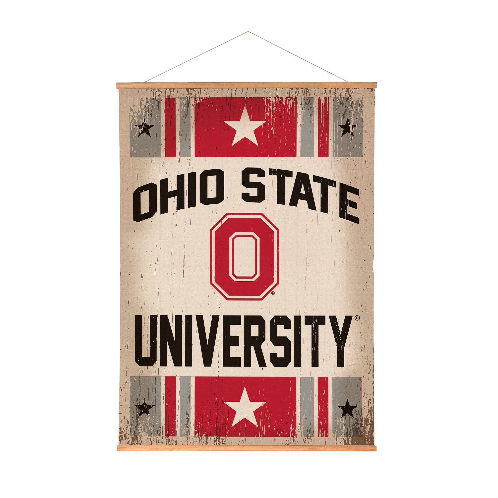 Ohio State Buckeyes 36" x 54" Large Canvas Wall Art Tapestry with Wood Frame