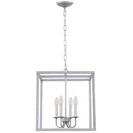 Living District - Eclipse 4 Light Pendant - Vintage Silver