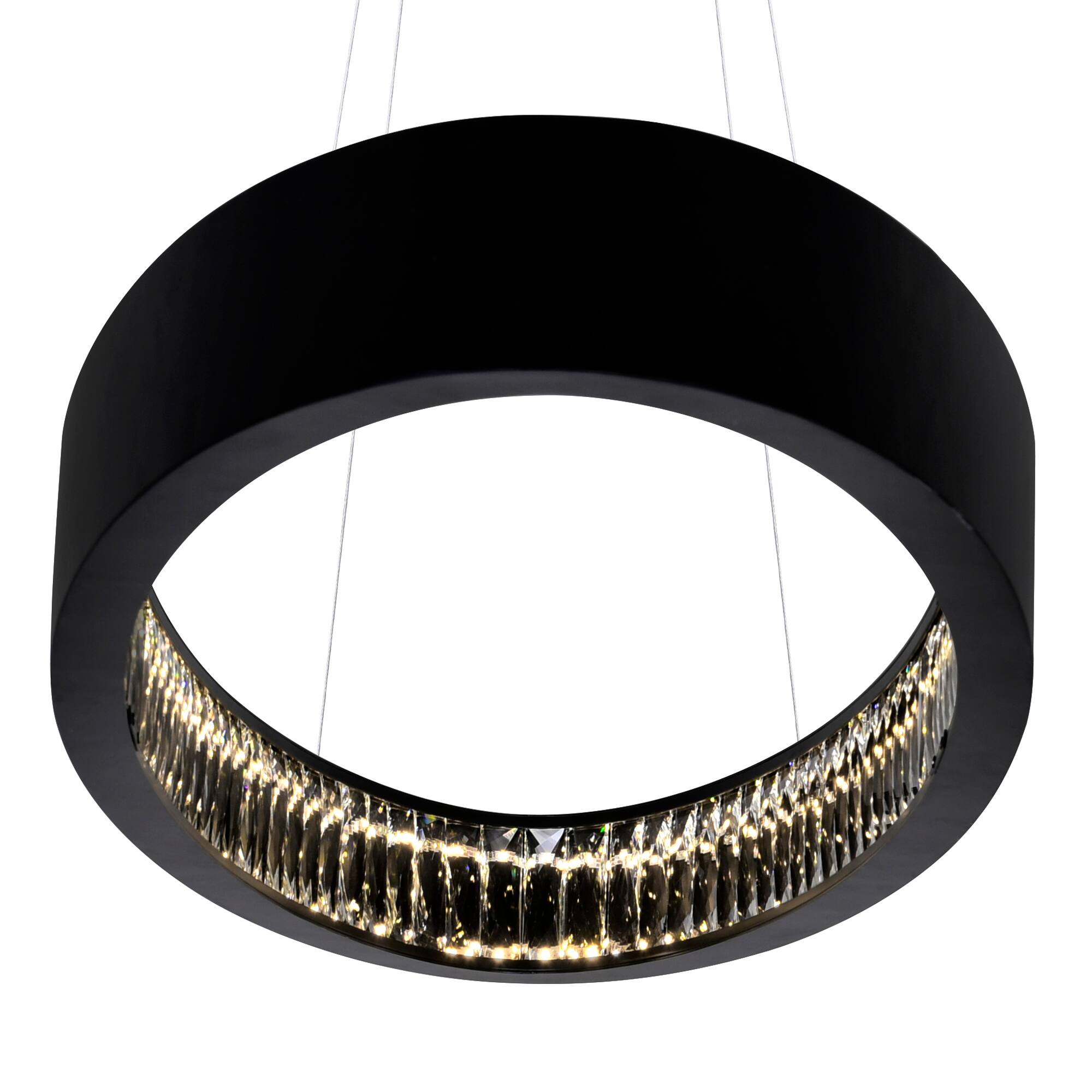 Alt View 2. CWI Lighting - Rosalina LED Chandelier With Matte Black Finish - Matte Black.