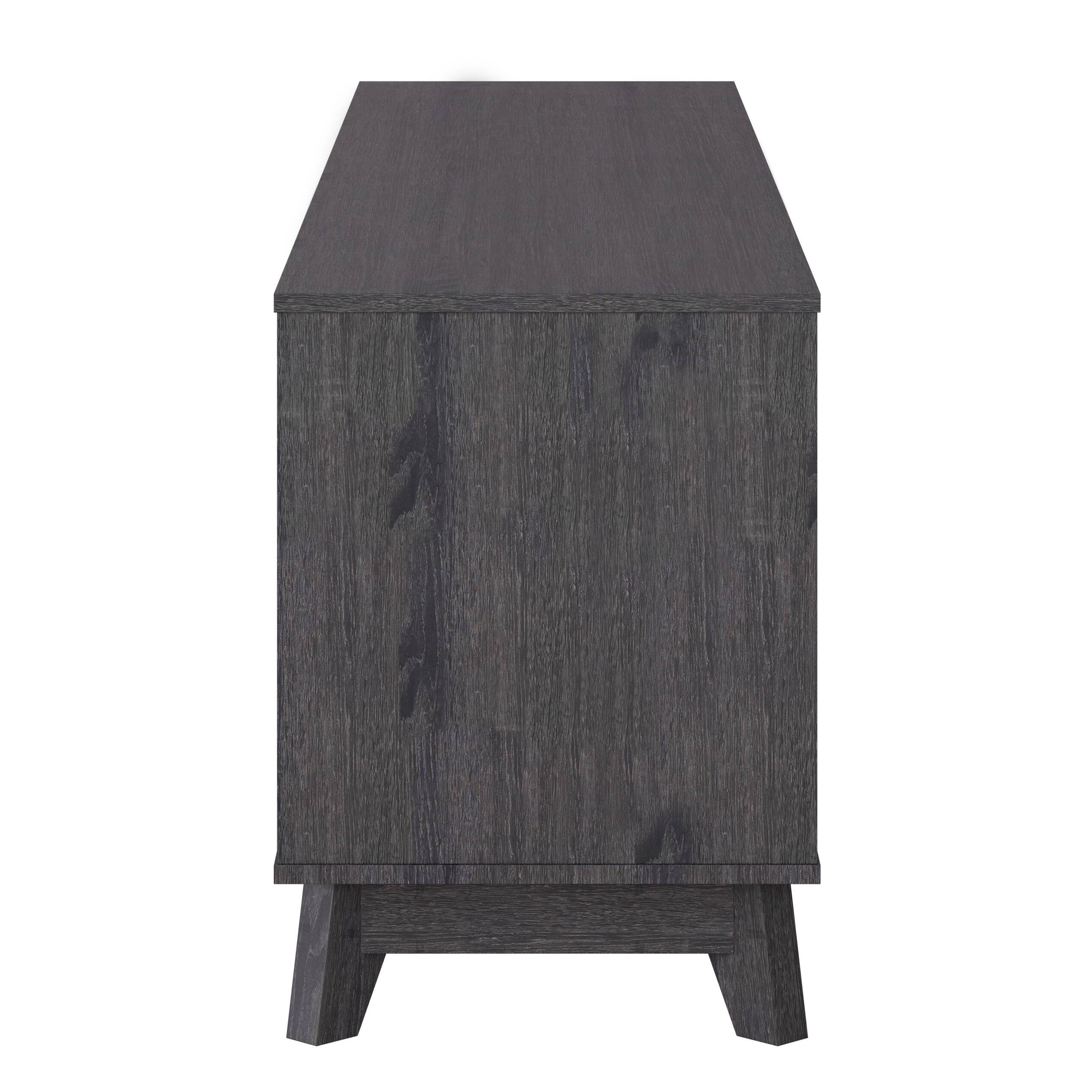 Alt View 32. CorLiving - Hollywood Collection TV Stand with Open and Closed Shelves for Most TVs up to 85" - Dark Gray.