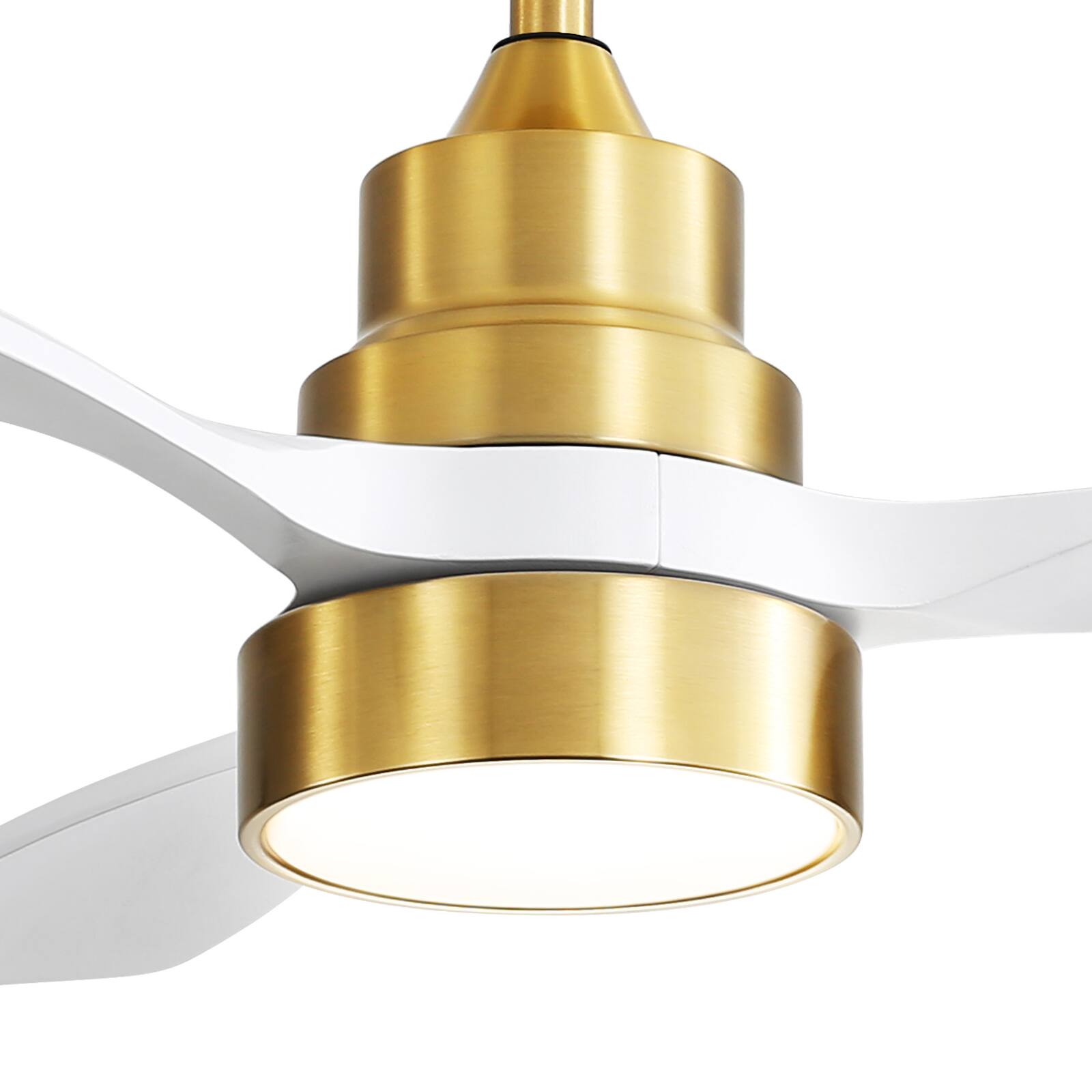 Alt View 6. Sofucor - 48 Inch Smart Ceiling Fan with Integrated LED Lights and Remote/APP Control Work with Alexa/Google for Bedroom Farmhouse - Gold White.