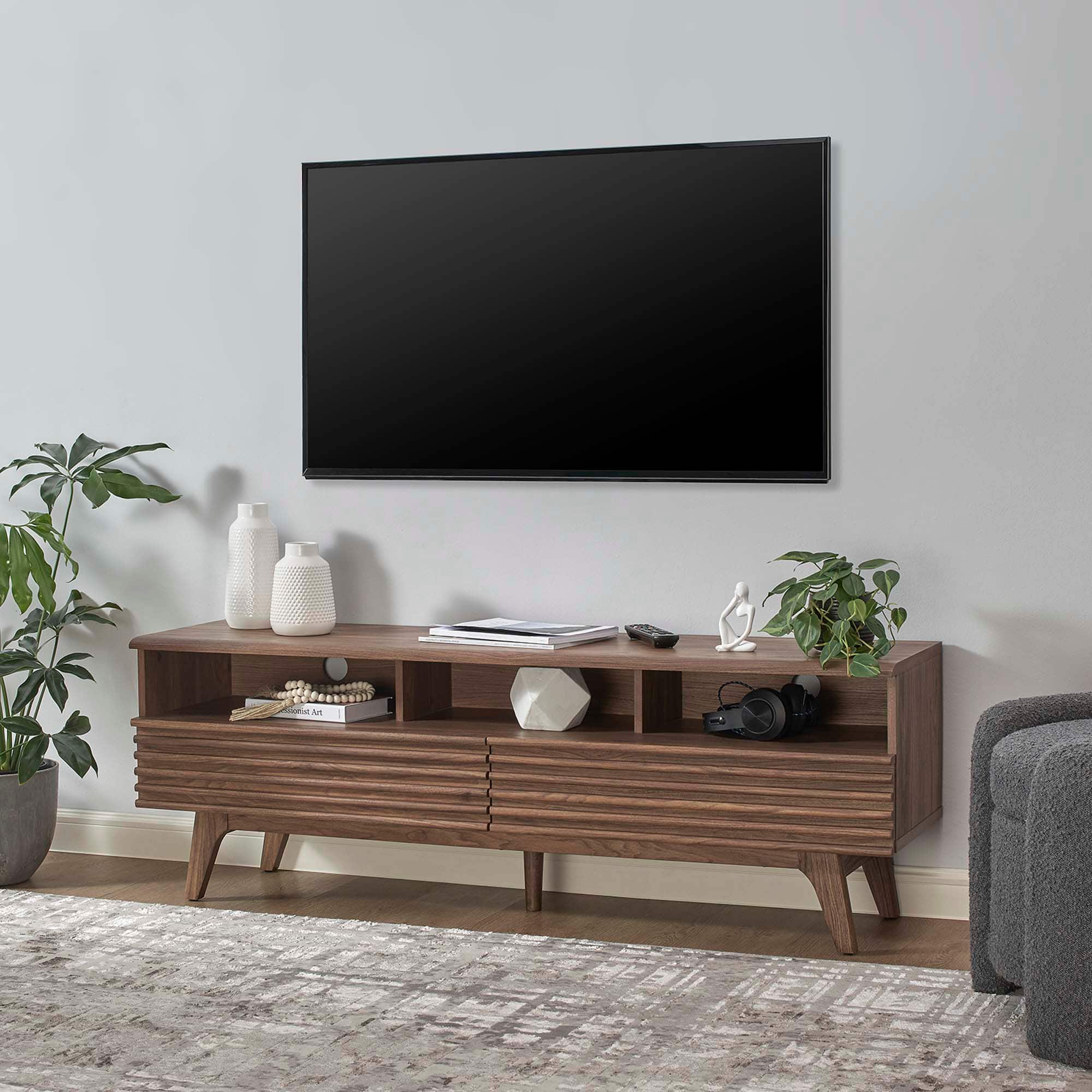Render 60" TV Stand by Modway - Walnut