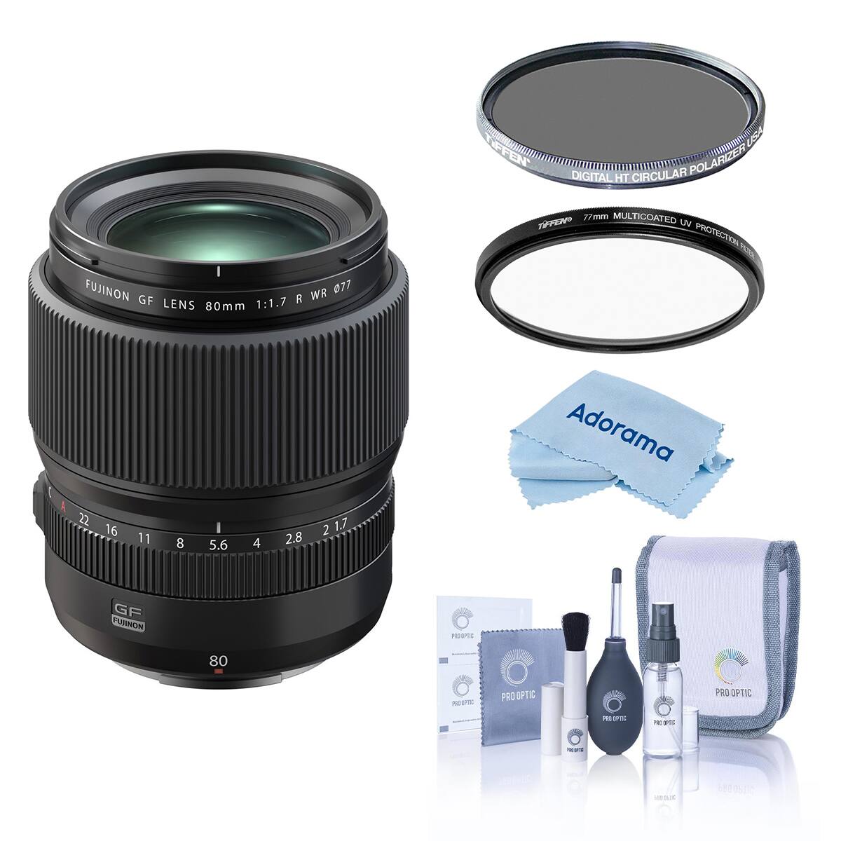 FUJINON WR 077 GF LENS 1:1.7 R 80mm

FEN' POLARIZER POL DIGITAL HT CIRCULAR 77mm MULTICOATED TIPFENO VU PROTECTION

22 16
11
8
5.6
4
2.8
2 1.7

Adorama

GF FUJINON

PROOPTIC
80
PRODEPTIC
PRO O OPTIC
PRO OPTIC
PRO FTC
PRO PTC

12.9%